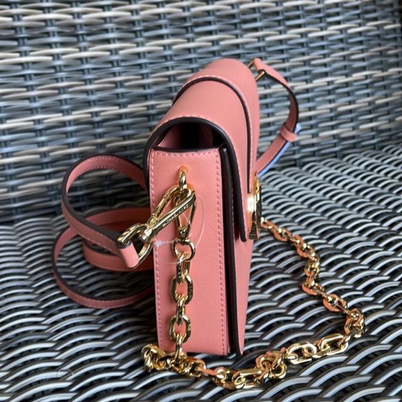 Michael Kors Carmen Medium Monogram Flap Crossbody Convertible Shoulder Bag - Picture 4 of 16